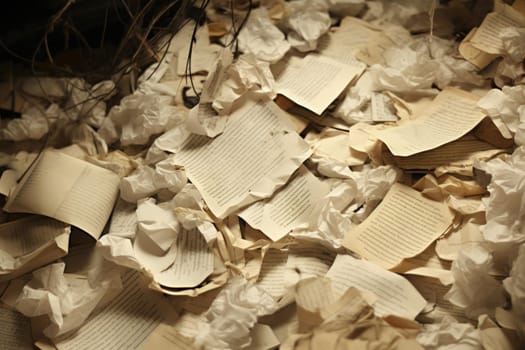 Faded Old paper writings text. Soft page. Generate Ai