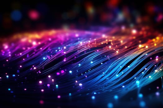 High-speed Optical fiber mockup. Fiber digital. Generate Ai