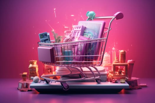 Time-saving Online shopping cart. Store delivery. Generate Ai