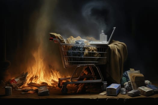 Convenient Online shopping cart. Store delivery. Generate Ai