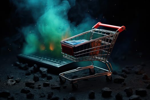 Accessible Online shopping cart. Store delivery. Generate Ai
