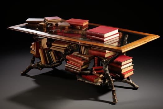 Open book table. School read page. Generate Ai