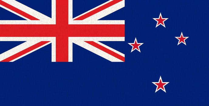 Flag of New Zealand. New Zealand flag. National symbol. Country in Oceania. illustration of New Zealand flag. Island country