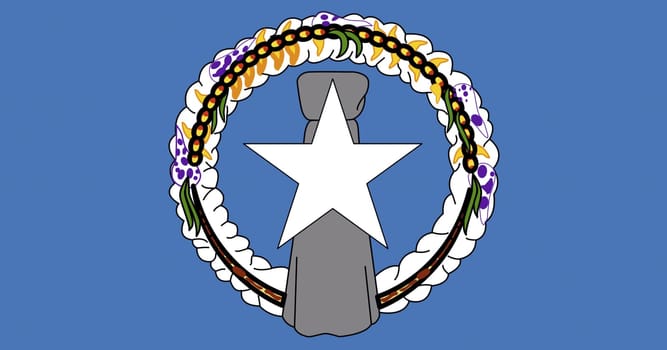Flag of Northern Mariana Islands. Official symbol of Commonwealth of the Northern Mariana Islands. CNMI. Official flag of Northern Mariana Islands. Island country