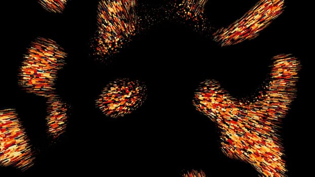 Abstract field particles. Computer generated 3d render