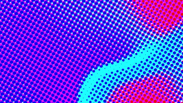 Abstract colorful halftone. Computer generated 3d render