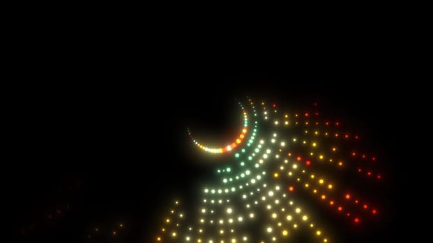 Radial splash particles. Computer generated 3d render