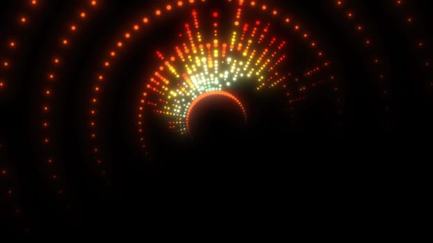 Radial splash particles. Computer generated 3d render