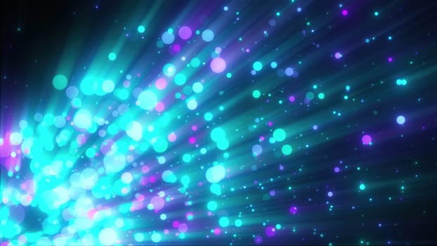 Abstract glowing particles with shine. Computer generated 3d render