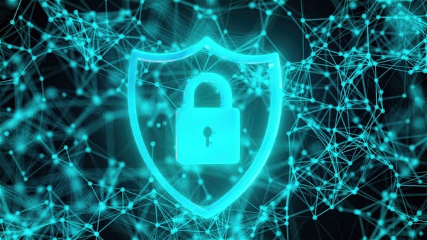 Cyber Security Protection. Computer generated 3d render