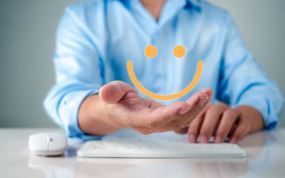 Customer Satisfaction Survey concept, service experience rating online application, customer evaluation product service quality, satisfaction feedback review, very good quality most.
