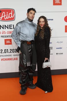 Toni Mahfud, Claudia Midolo, Channel Aid Live in Concert by JBL at Elbphilharmonie on January 12, 2024 in Hamburg