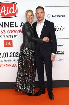 Nicole Dreyer-Langlet, Jens Ritter, Channel Aid Live in Concert by JBL at Elbphilharmonie on January 12, 2024 in Hamburg