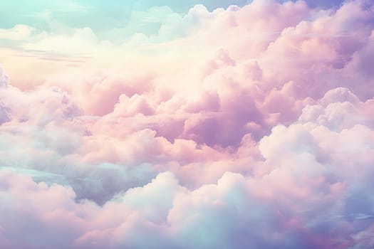 Pink clouds. Light soft gradient. Generate Ai