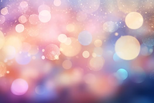 Soft Pastel bokeh light. Shiny effect. Generate Ai