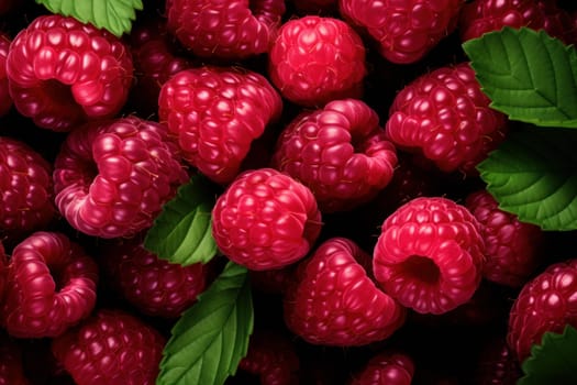 Vibrant Raspberry background. Jam taste diet. Generate Ai