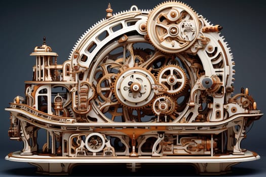 Innovative Mechanical machine intricate. Engine metal. Generate Ai