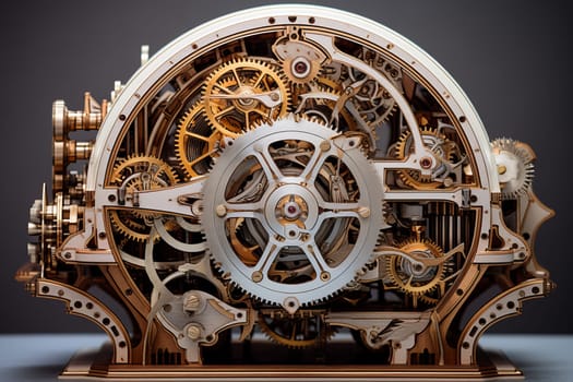 Sophisticated Mechanical machine intricate. Engine metal. Generate Ai