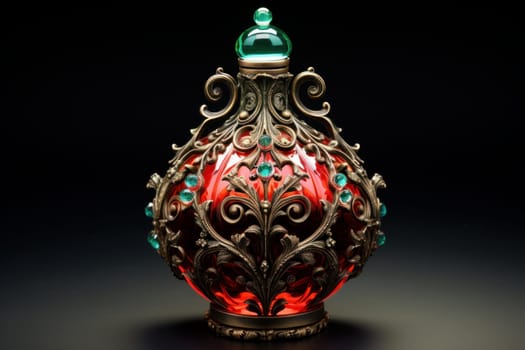 Elegant Perfume bottle. Glass spray beauty. Generate Ai