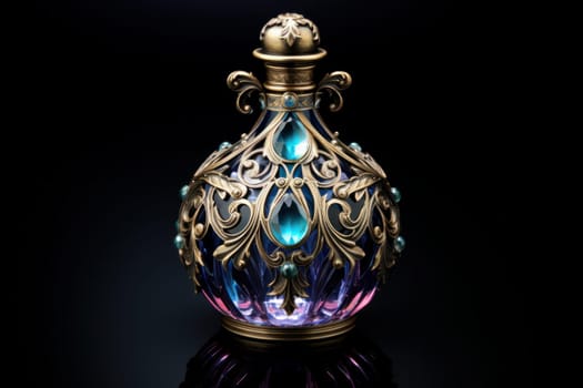 Fragrant Perfume bottle. Glass spray beauty. Generate Ai
