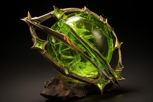 Bright Peridot chaos symbol. Sky design. Generate Ai