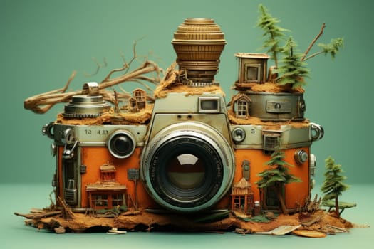 Photo camera. Instant studio shooting. Generate Ai