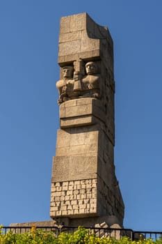 The Westerplatte Monument honors the Polish defenders of the peninsula against the German attack that marked the beginning of World War II