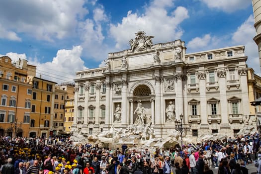 Rome, Italy - June 11, 2012: The eternal city of Rome, Roman streets and buildings, modern and ancient architecture of Rome.