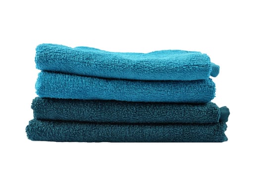 Four towels on a white background