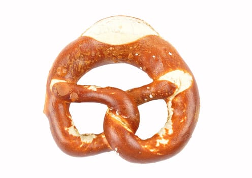 Hearty pretzels on a white background