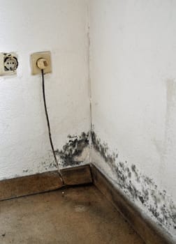 Detail of old building Repair of an apartment in need of renovation