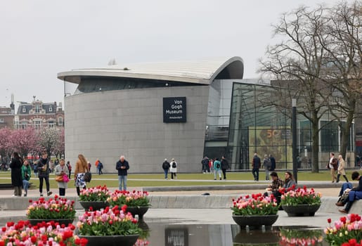 Amsterdam, Netherlands - April 21, 2023: The Van Gogh Museum in Amsterdam, Netherlands