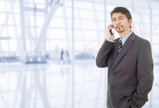 young business man on the phone, at the office