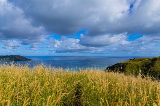 Top view of Nacula island, Yasawa island group, Fiji, South Pacific islands