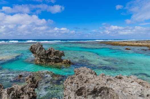 Beach on Efate Island, Vanuatu, near Port Vila - famous beach on the east coast