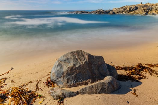 long exposure at the ocean in Povoa de Vazim, north of Portugal