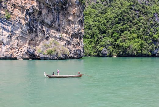 Thailand, the island of Phuket. Rocks off the coast of the sea.