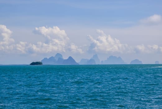 Beach and sea in Phuket Thailand. Coastline.