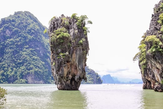 Thailand, the island of Phuket. Rocks off the coast of the sea.