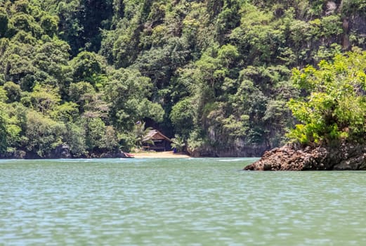 Thailand, the island of Phuket. Rocks off the coast of the sea.