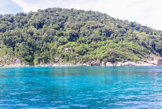 Thailand, the island of Phuket. Rocks off the coast of the sea.