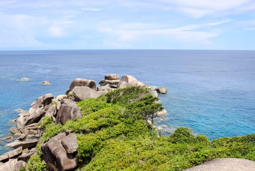 The rocks and hills near Phuket. Beaches of Thailand
