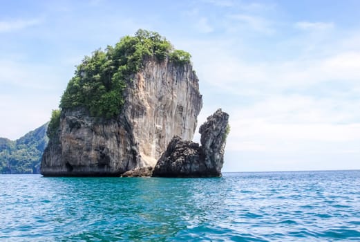 The rocks and hills near Phuket. Beaches of Thailand