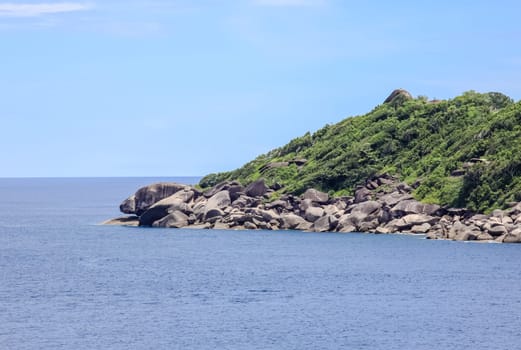 The rocks and hills near Phuket. Beaches of Thailand
