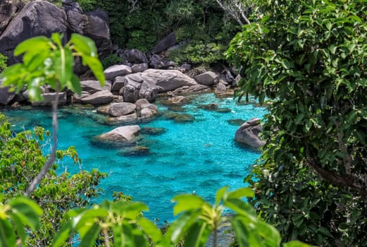 The rocks and hills near Phuket. Beaches of Thailand