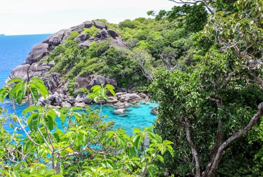 The rocks and hills near Phuket. Beaches of Thailand