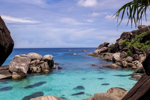 The rocks and hills near Phuket. Beaches of Thailand