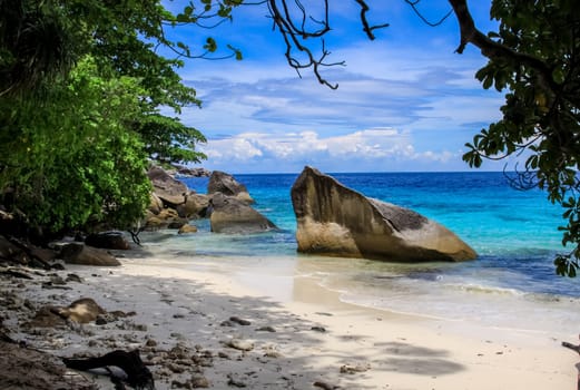 The rocks and hills near Phuket. Beaches of Thailand