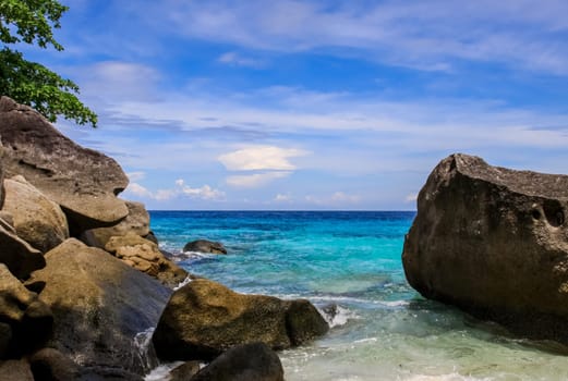 The rocks and hills near Phuket. Beaches of Thailand