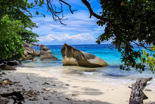 The rocks and hills near Phuket. Beaches of Thailand
